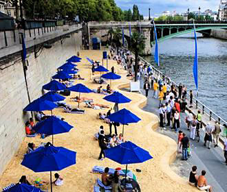 Paris Plages at Pont Sully