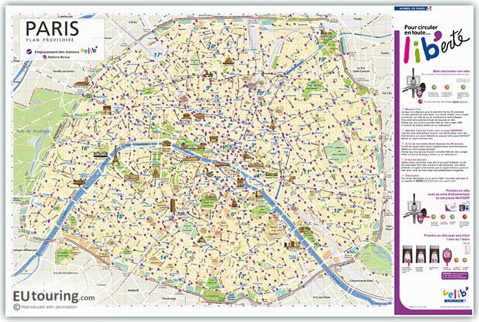 Paris Velib stations map