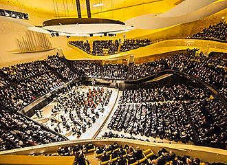 Seating inside Philharmonie de Paris