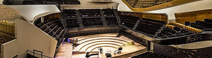 Orchestra stage inside Philharmonie de Paris
