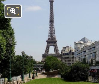 Eiffel Tower from Place des Martyrs Juifs du Velodrome d'Hiver