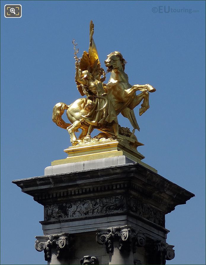 Gilden statue on Pont Alexandre III