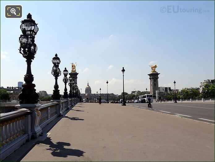 The ornate Pont Alexandre III bridge in Paris