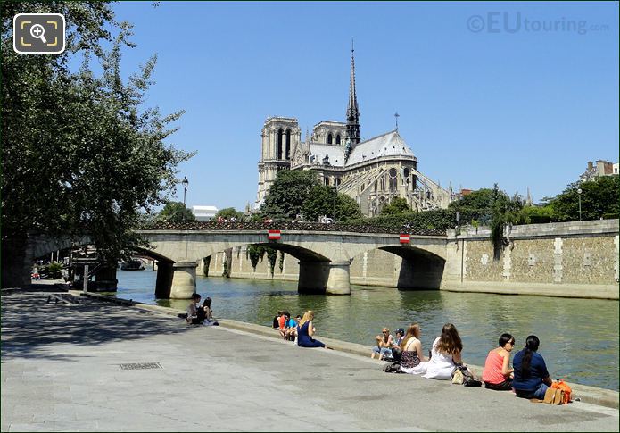 Pont de l'Archeveche with Notre Dame