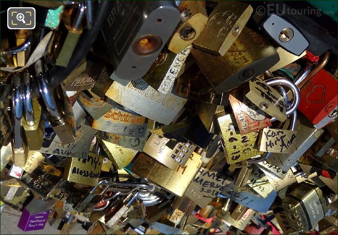 Love Locks dated 2011, 2012 and 2013