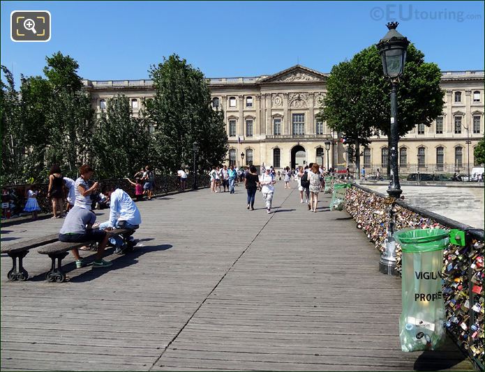Pont des Arts looking towards the Louvre Museum