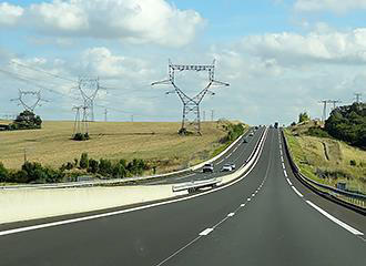 Driving on toll road in France