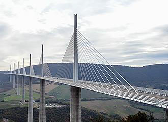Millau viaduct road bridge in France