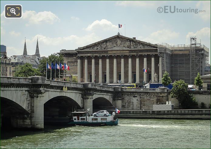 River Seine and Palais Bourbon Paris