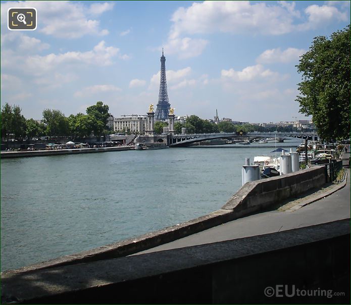 River Seine viewed from Port des Champs Elysees