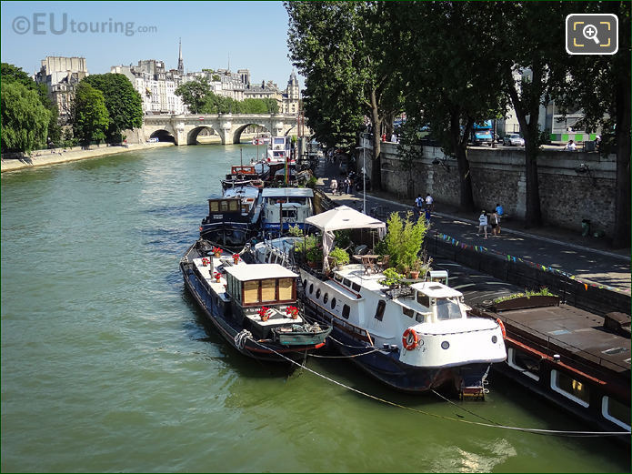 River Seine Quai de Conti houseboats