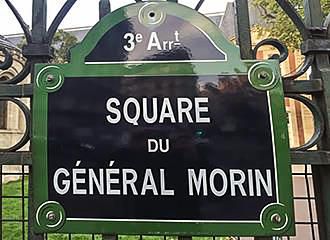 Square du General Morin sign