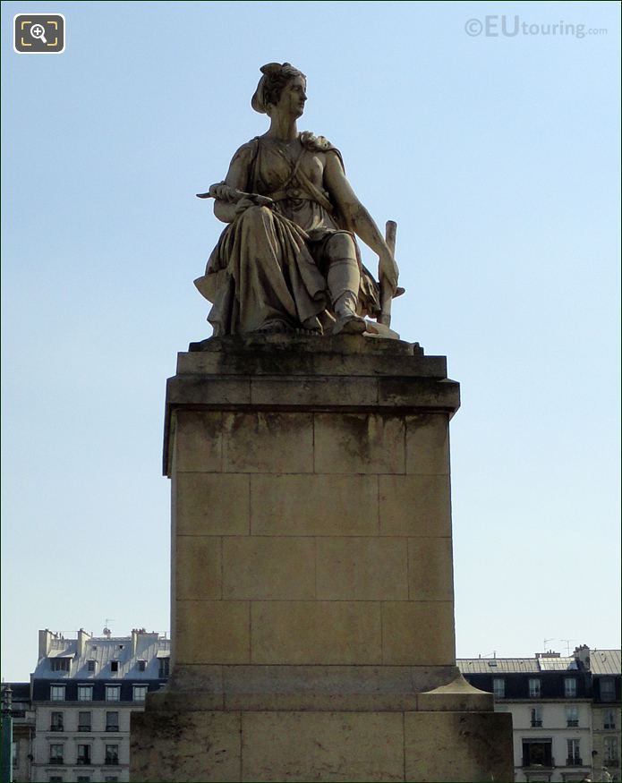 Pont du Carrousel industry statue