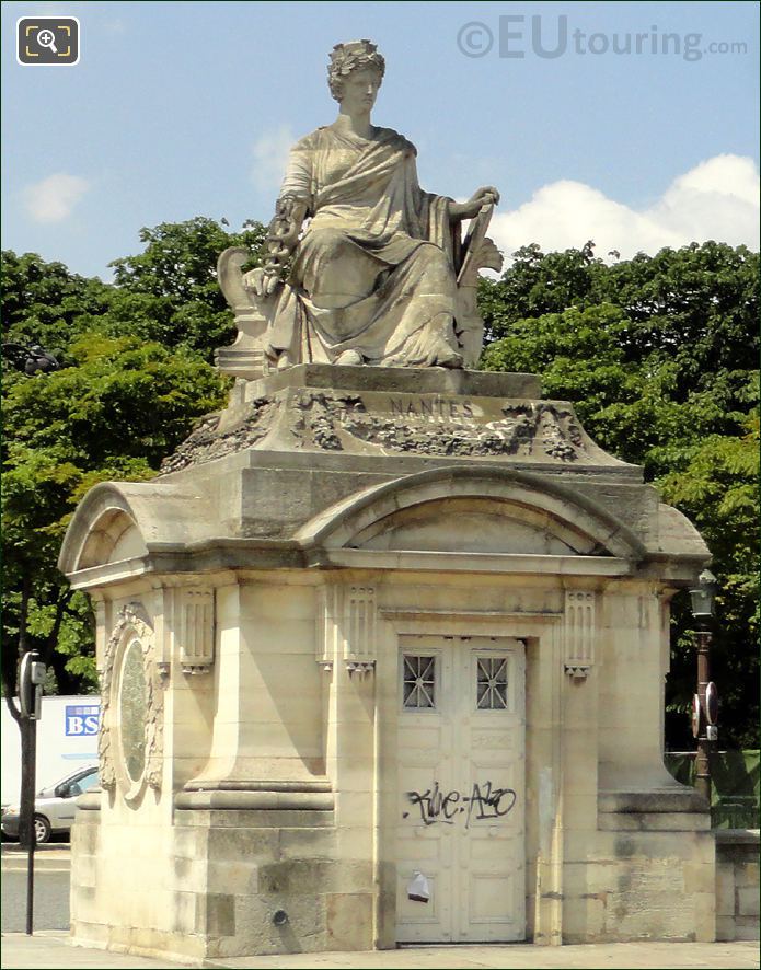 Statue City of Nantes at Place de la Concorde in Paris