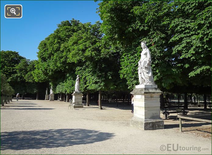 Luxembourg Gardens western terrace statue Duchess of Orleans