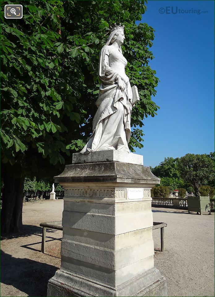 Valentine de Milan statue at Luxembourg Gardens