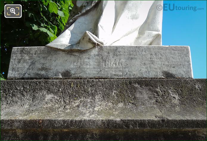 Year inscription on Valentine de Milan statue