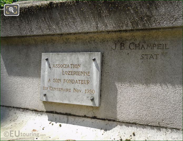 Lozerienne plaque on Theophile Roussel monument
