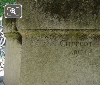 Leon Chifflot inscription on Theophile Roussel monument