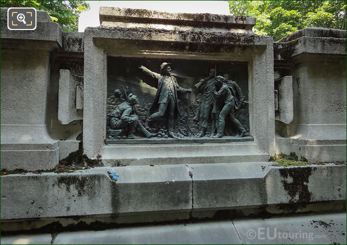 South side bronze bas relief on Raspail Monument