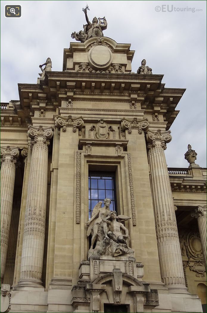 Grand Palais columns and La Paix statue