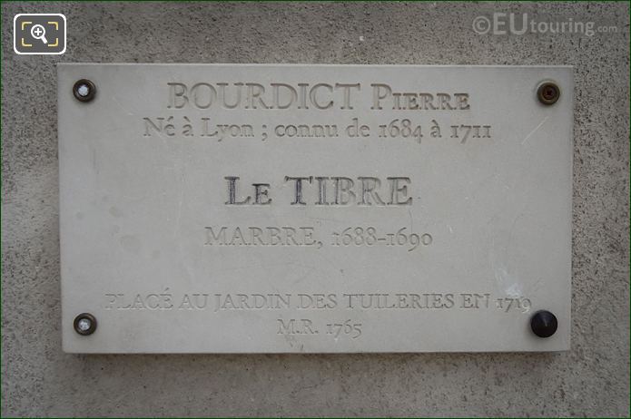 Plaque for Le Tibre statue group