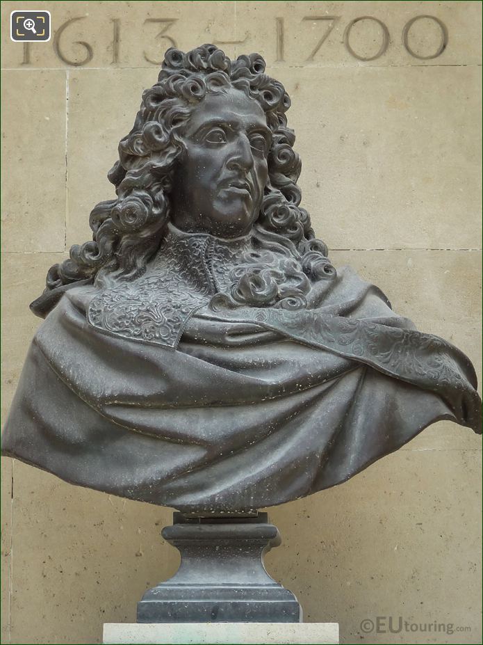 Bronze bust of Andre Le Notre by Antoine Coysevox