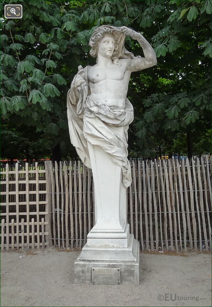God of the Seasons statue Vertumne in Jardin des Tuileries