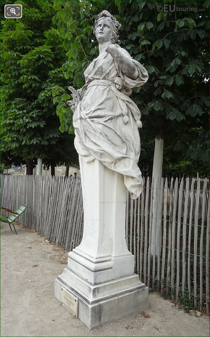 Tuileries Gardens statue called Ceres