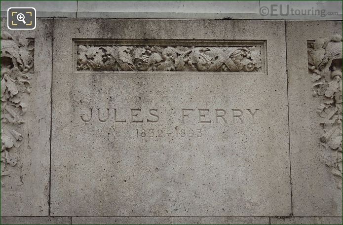 Jules Ferry name inscription on monument