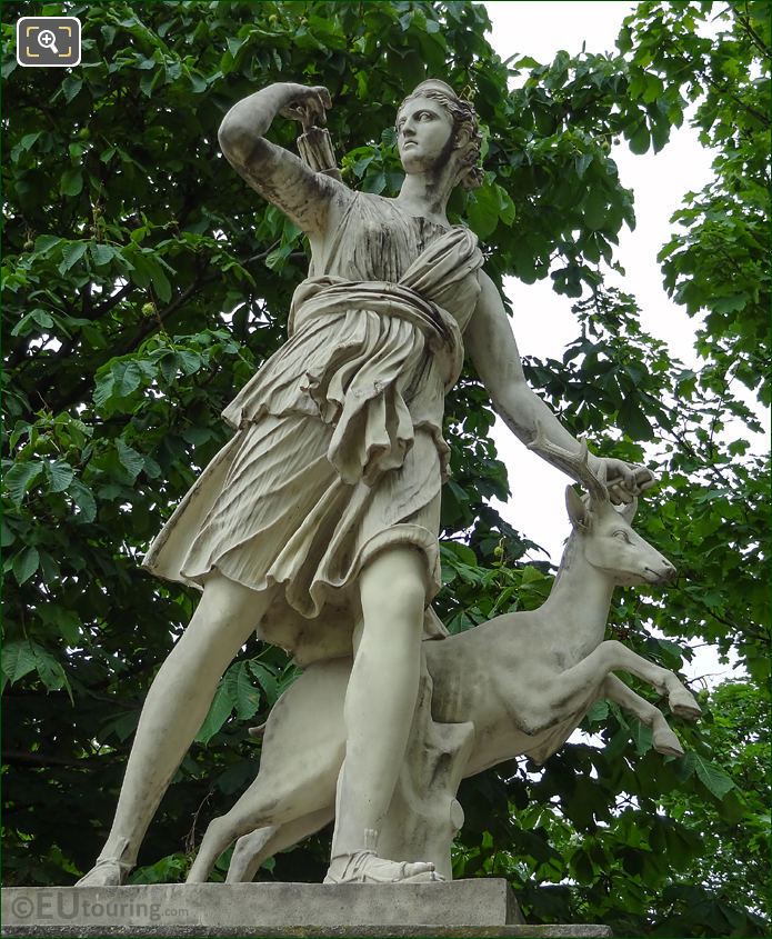 Diana with a Doe statue Goddess of the Hunt