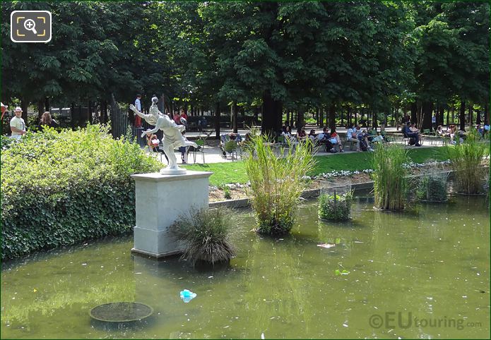 Statue Daphne in pond Tuileries Gardens