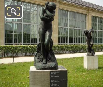 Auguste Rodin 1899 bronze Eve statue in Tuileries Gardens