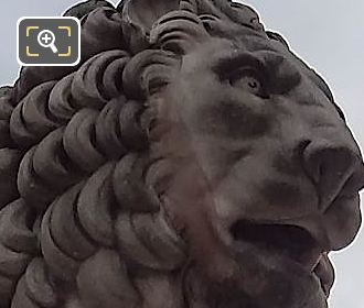 Head and mane of Lion statue sculpted by Giuseppe Franchi