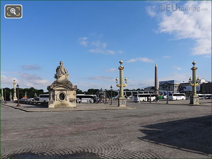 Place de la Concorde with 8 city statues including Marseille