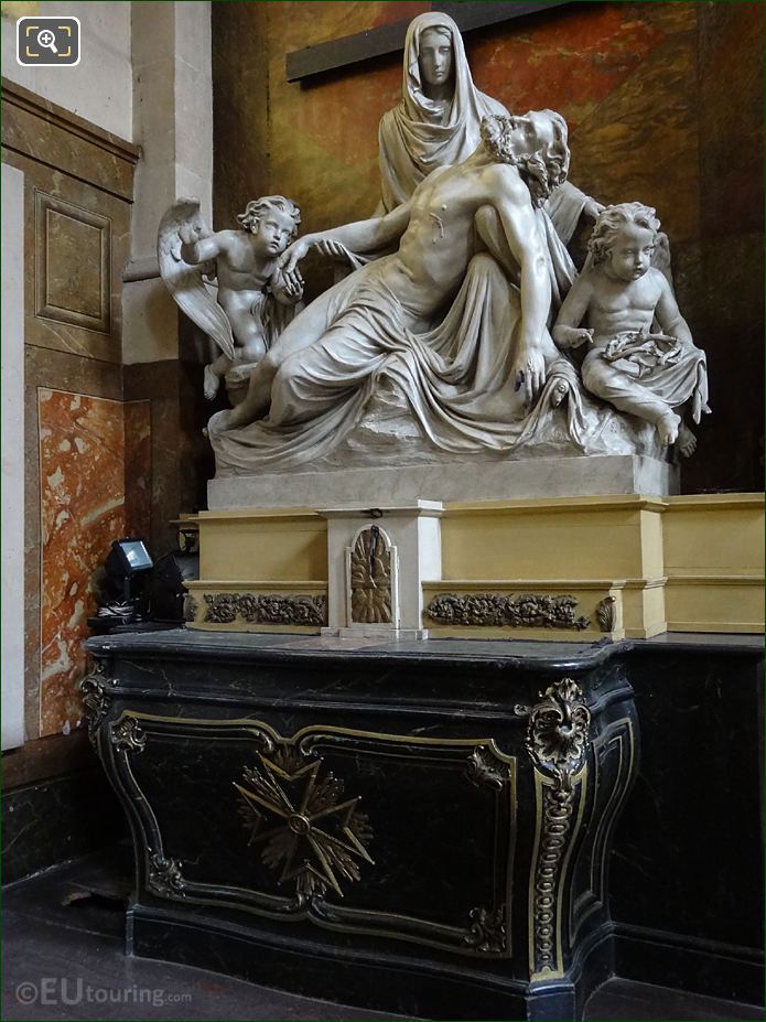 La Pieta statue group inside Eglise Saint-Roch, Paris