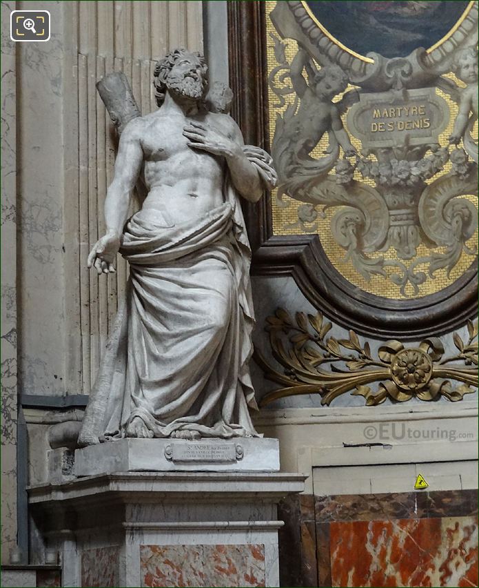 Saint Andre statue by James Pradier or Jean-Jacques Pradier, Eglise Saint-Roch