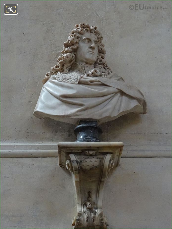 Andre Le Notre bust monument by Antoine Coysevox
