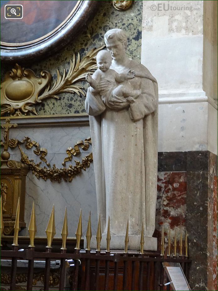 Saint Joseph holding baby Jesus statue, Eglise Saint-Roch, Paris