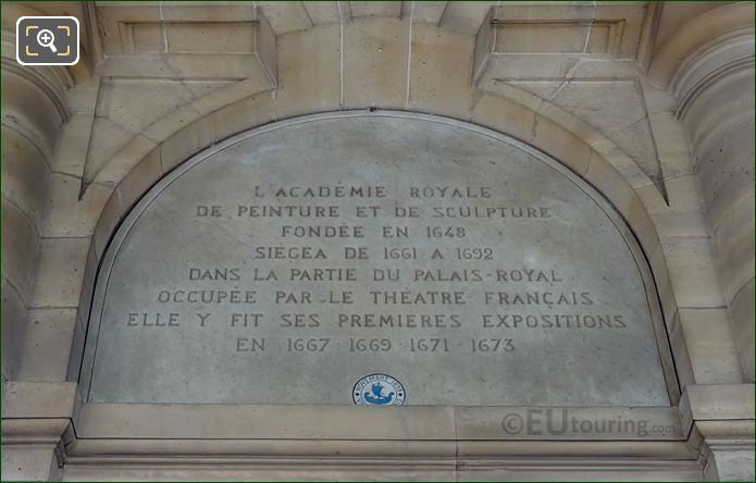 Inscription above Pierre Corneille sculpture