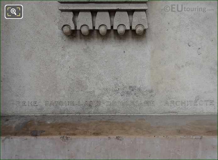 Rene Patouillard-Demoriane Architect inscription on Gustave Larroumet pedestal