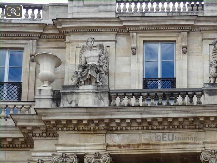 La Science allegorical statue on Palais Royal balustrade