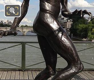 Statue of Mickey on Pont des Arts, Paris 2016