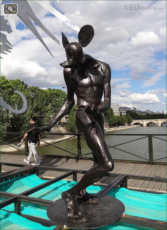 Pont des Arts, Mickey statue, The Enchanted Footbridge exhibition