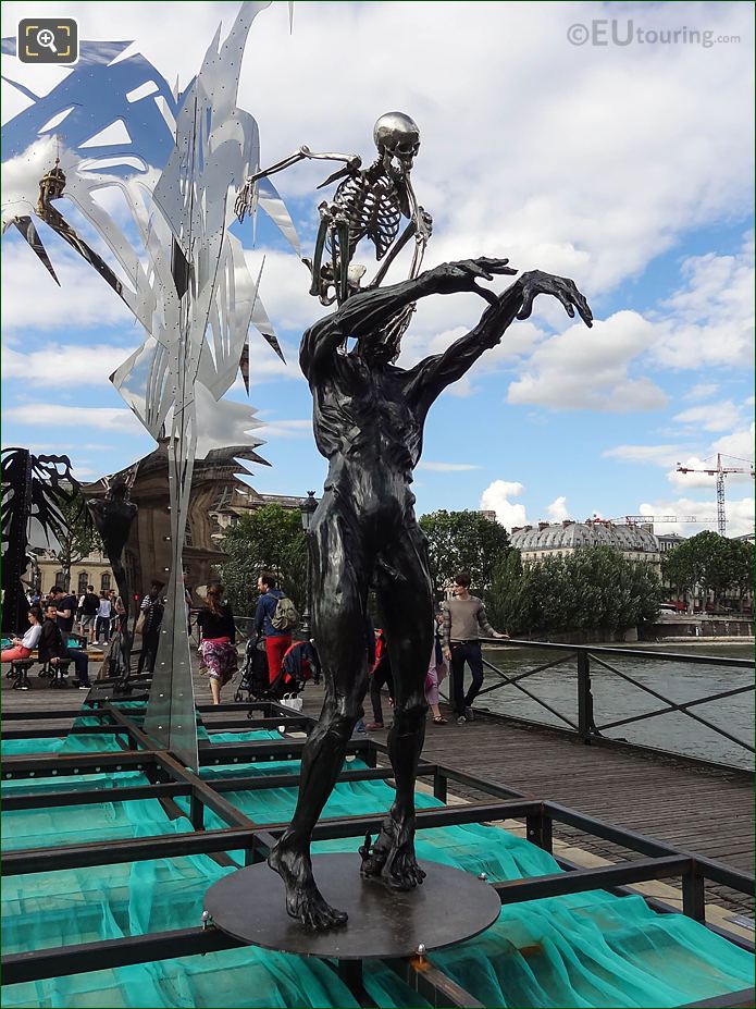 Bronze Colin Maillard sculpture, Enchanted Footbridge exhibition, Paris