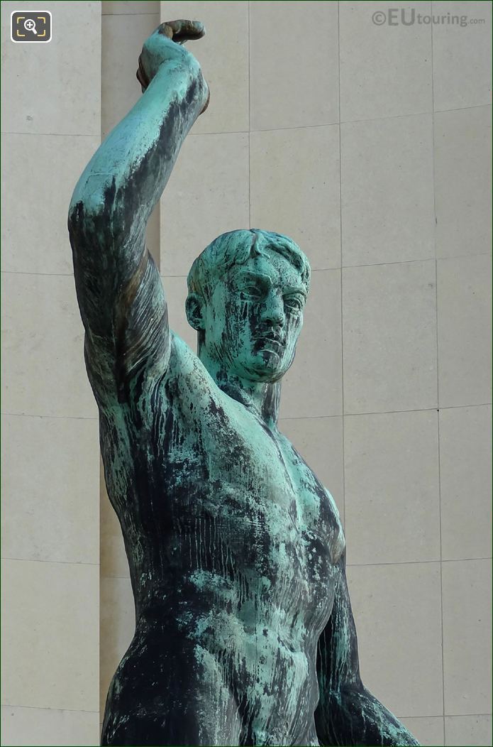 Torso and head of Hercules statue at Palais Chaillot