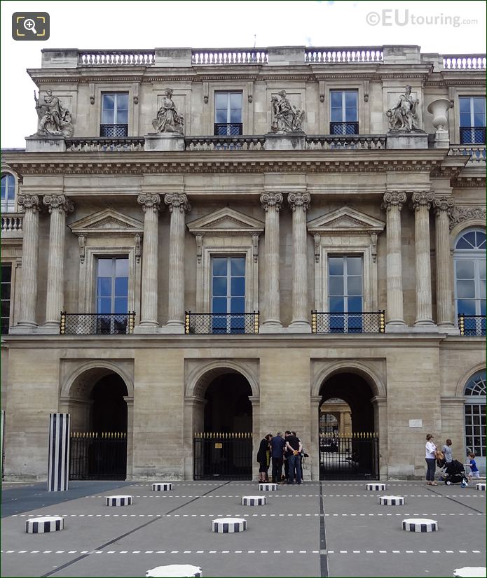 Palais Royal left side North facade with La Liberalite statue