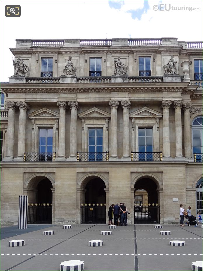 Palais Royal North facade with God of War statue Mars