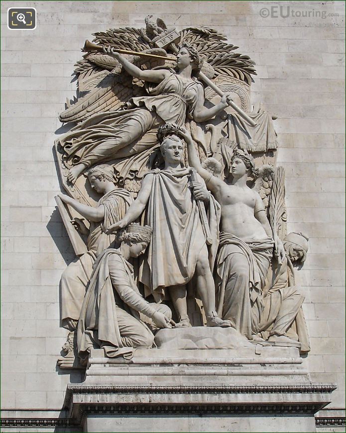Le Triomphe de 1810 sculpture on the Arc de Triomphe