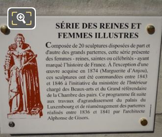 Information plaque on Blanche of Castile statue